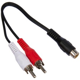 Wentronic 50008-GB 0.2m Audio Video Cable RCA jack to 2 x RCA Plug