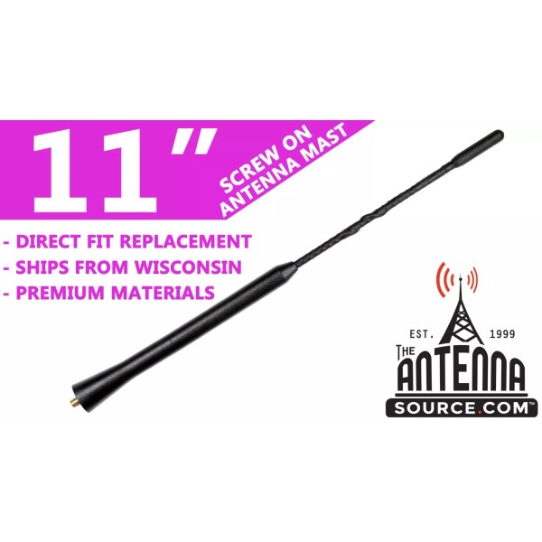 TheAntennaSource 11" FUBA STYLE ANTENNA MAST - FITS: 2014-2015 Infiniti