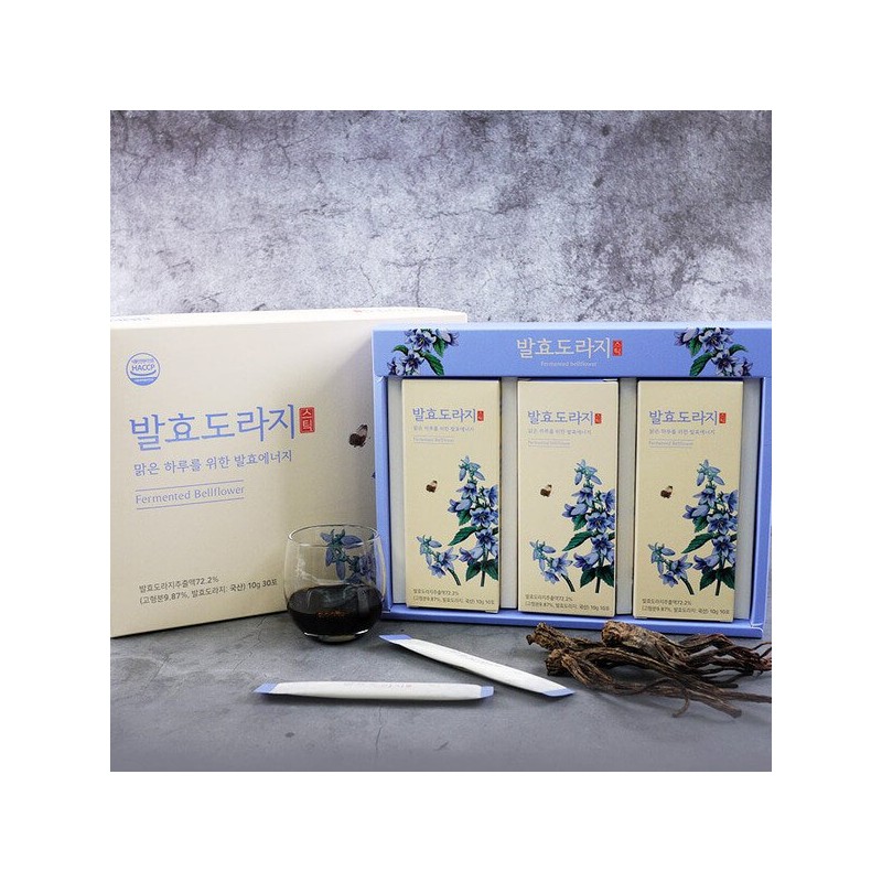 토종원 발효 도라지스틱 12g 30포 흑도라지청 진액 스틱 Native Herb
