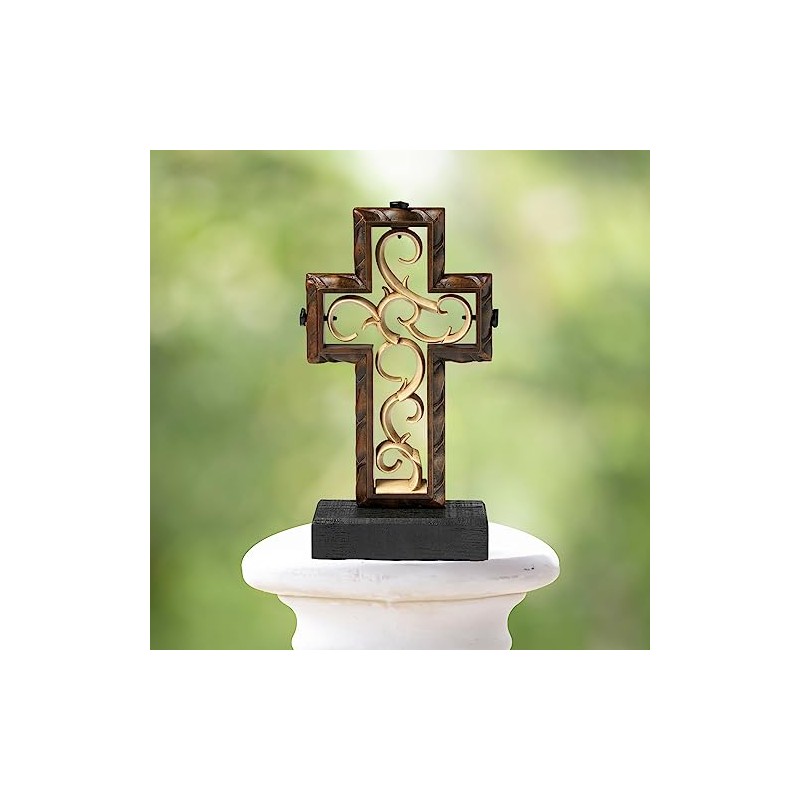 Unity Cross® Terra Cotta Rope & Vintage Ivory; Unity Candle