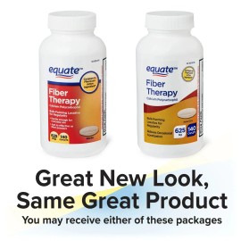 Equate Fiber Therapy Caplets, 625mg Calcium Polycarbophil, 140 Count