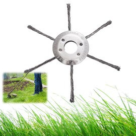 LUMOOM Stahldraht Freischneider, Unkrautbürste für Rasentrimmer, 180mm Stahldraht Rasentrimmerkopf, für Garten Effektive Moosentfernung und Unkraut (6 Köpfe)