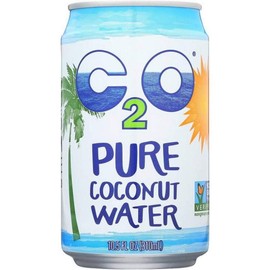 C2O Pure Coconut Water Pure Coconut Water, Hydration Pack, 10.5 Fl Oz | Pack of 48