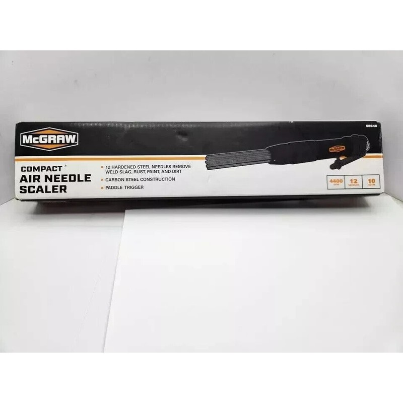 MCGRAW Heavy Duty 12" Air Pneumatic Compact Needle Scaler 12