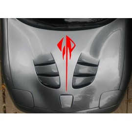 Clausen's World Stingray Hood Decal Vinyl Graphics 32", Fits All Corvette's, Red