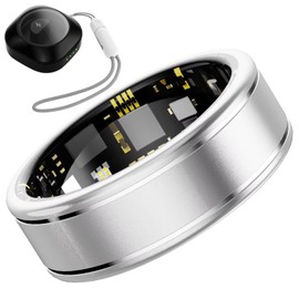 Anarow Smart Ring for Women – Fitness Tracker Ring with Heart Rate, SpO2, Blood Pressure, Sleep Monitoring, Step & Calorie Counter, No Subscription Fee, iOS & Android Compatible (Silver, 13)