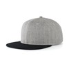 Pacific Headwear Standard Wool Blend Snapback Cap, Light Heather/Black