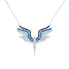 HOILY'S Women's Luminous Angel Necklace with Zircon in 925 Sterling