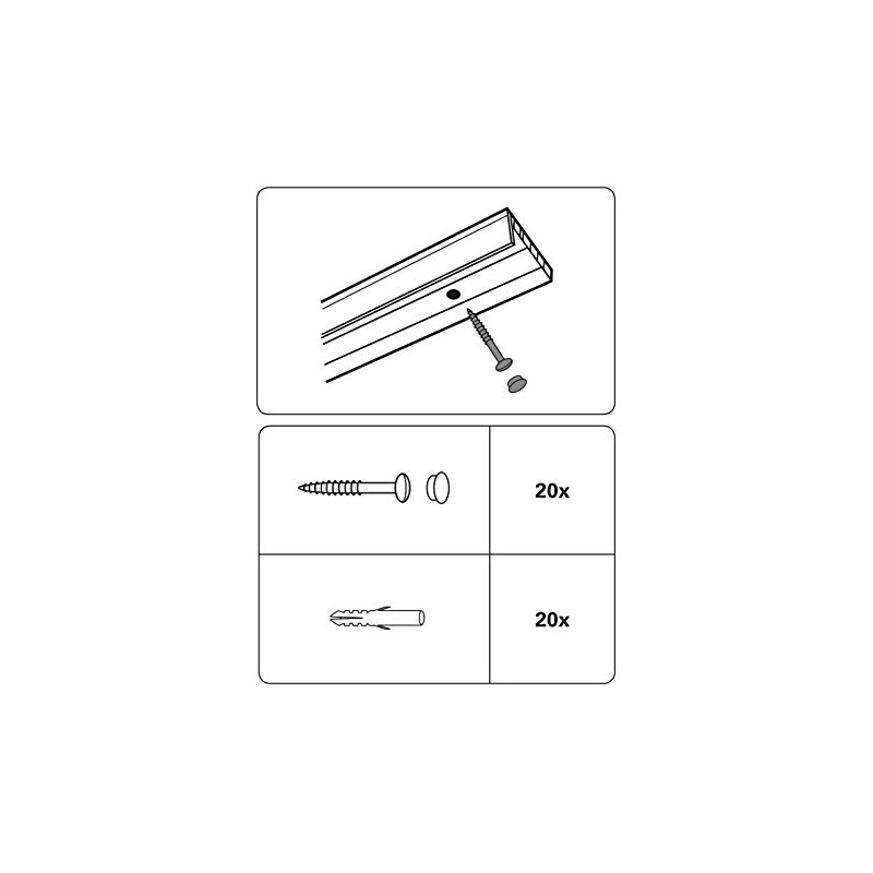 GARDINIA Galvanized Screws For Wood, Includes Covering Cap And Dowel,