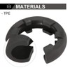 BUNKER INDUST D Ring/Shackle Isolator Kit,1 Pair Black D-Ring Isolator