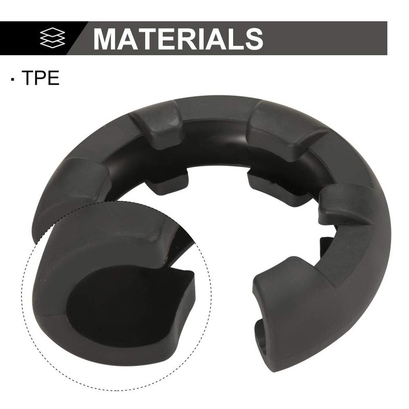 BUNKER INDUST D Ring/Shackle Isolator Kit,1 Pair Black D-Ring Isolator