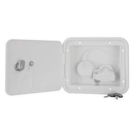 RecPro RV Gravity fed City Water Hook-Up Inlet with Locking Hatch Door for RVs