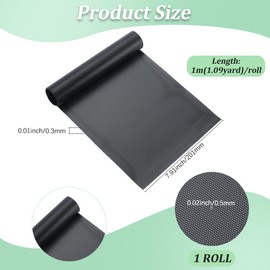 GORGECRAFT 1M x 20cm Black Fursuit Eye Mesh Sheet PVC Plastic 0.5mm Waterproof Dustproof Breathable Printable Furries Blank Handicrafts Cosplay Canvas Fabric for Costume Props Sculpting Crafting