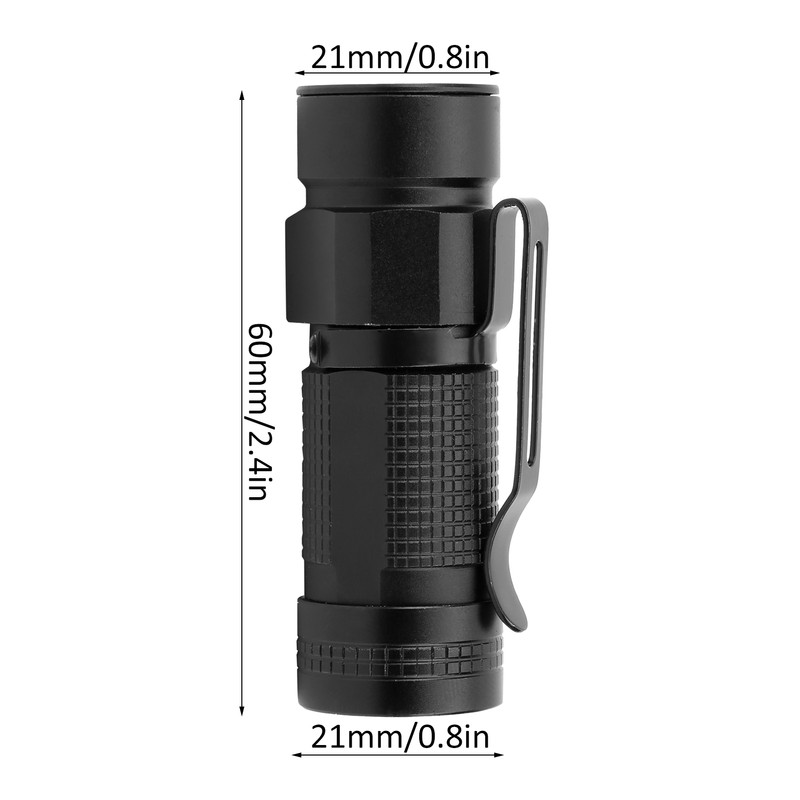 Portable Mini Pocket LED USB Flashlight Waterproof White Light Ultra