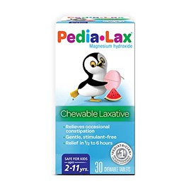 Fleet Pedia-Lax Saline Laxative Chewable Tablets, Watermelon - 30 Count