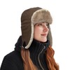 Clakllie Winter Warm Aviator Hat Aviator Hat with Faux Leather