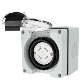 STARELO 20 Amp Locking Female Plug Box NEMA L14-20C Generator Twist Lock Adapter Female Connector,125/250 Volt,Outdoor dustproof and Weatherproof for generators, Welding Machines, etc.ETL Listed.