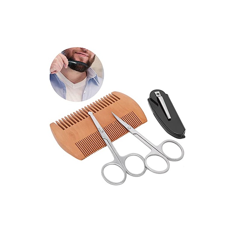 Juego Piezas Cuidado Barba Kit Afeitado Hombre Tijeras Tijera Bigote