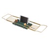 DDBESSIC Stainless Steel Bathtub Tray, Expandable Marble Bath Tray for