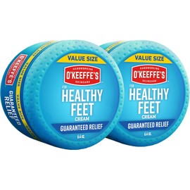 O'Keeffe's for Healthy Feet Foot Cream for Extremely Dry, Cracked, Feet, 6.4 Ounce Jar, (Pack of 2)