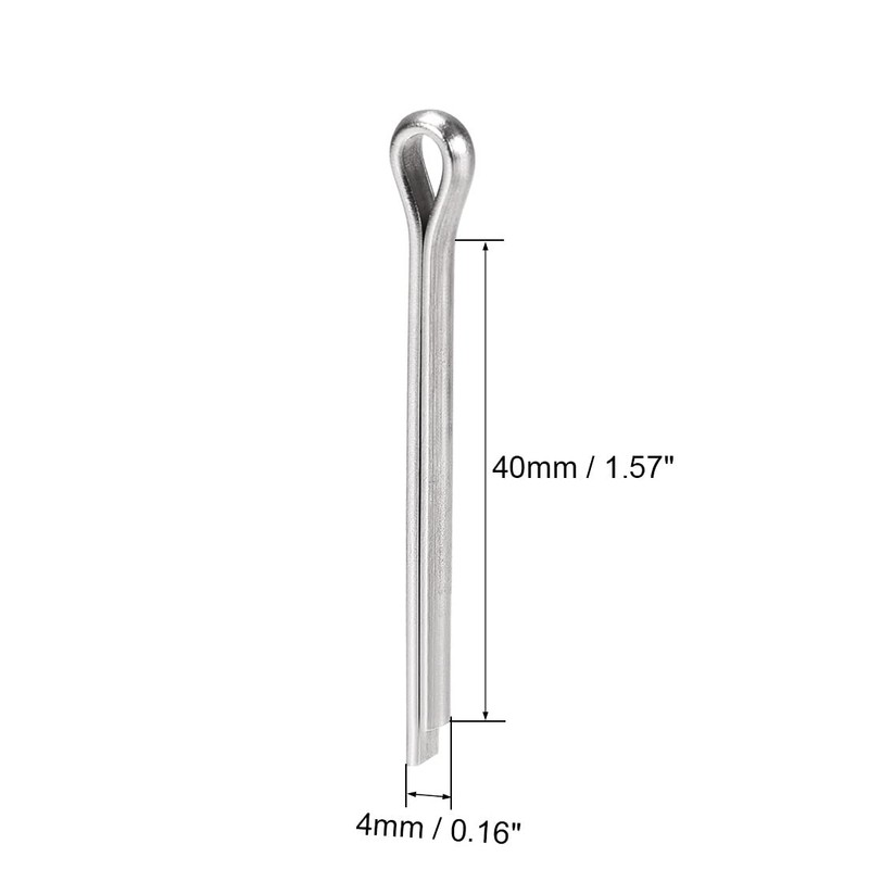 sourcing map Split Cotter Pin - 4mm x 40mm 304