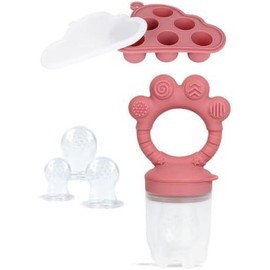 Breastmilk Popsicle Molds &  Fruit  Feeder Pacifier,    Storage Containers,  Popsicle Molds  for   &  Self Feeding (Green) - Color: Pink