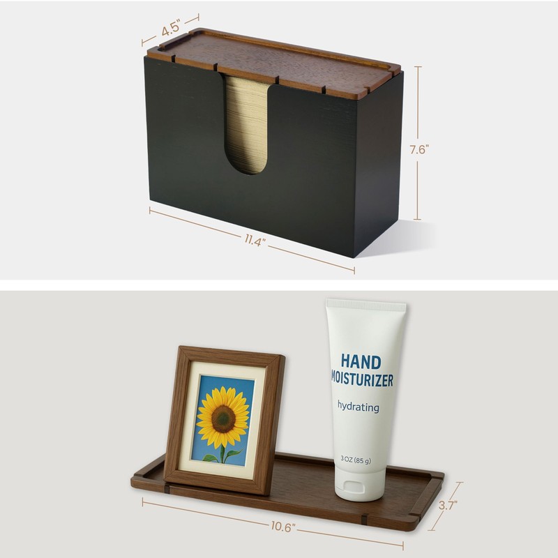 eBun Bamboo Folded Paper Towel Holder – Wall Mount &