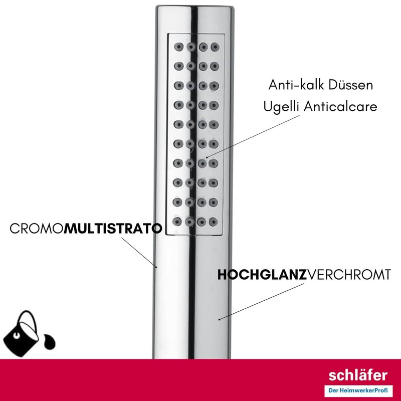 Schläfer | 1303200 - Hand Shower Chrome-Plated, 1 Jet Type,