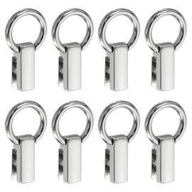 QUARKZMAN Bag Side Clip Buckle, 8 Pieces 0.28 Inch Metal Hanging Handbag Strap Connector with D-Ring for DIY, Shoulder Strap, Shoulder Bag (Silver Tone, 40 mm)