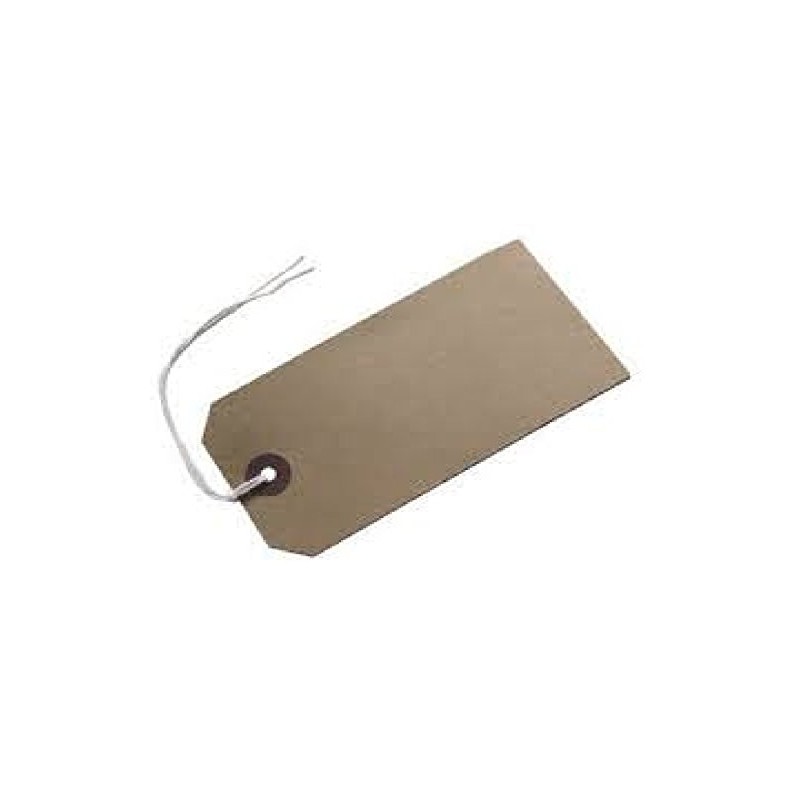 50 Large Brown/Buff (Manilla) Strung 134x67mm Tag/Tie On Luggage Craft