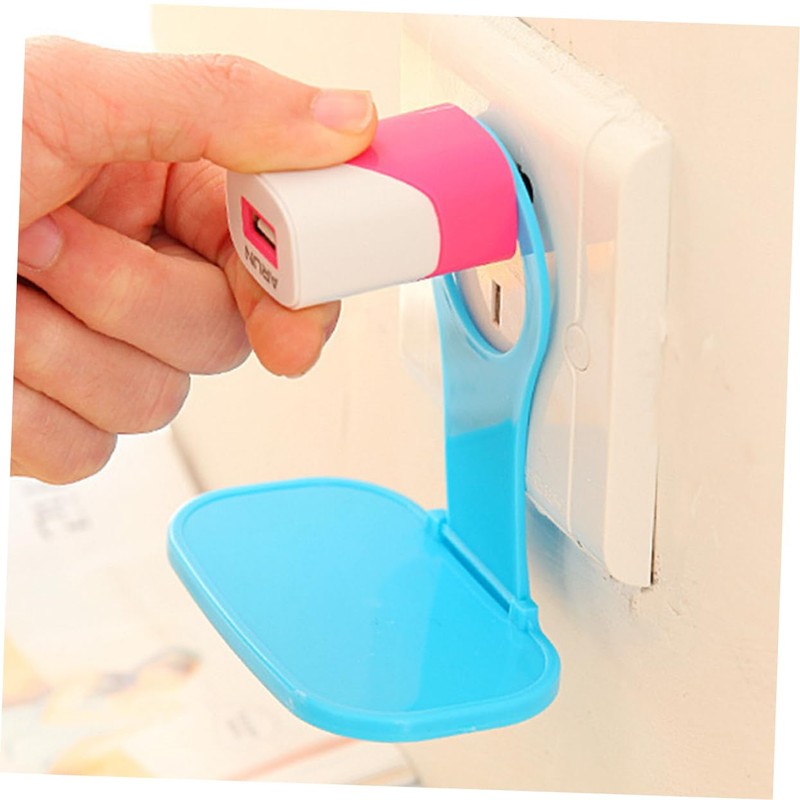 SHOWERORO 8 Pcs Wall Mounted Phone Hanging Stand Folding Charging