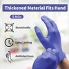 SUKKI Nitrile Disposable Gloves 5Mil,100 Pcs Heavy-Duty Exam Gloves, Latex-Free