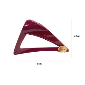 Women's Triangular Hair Clip, Hair Clip, Hair Ornament, Simple, Elegant, Mature Style, Elegant, Strong, Firm, Durable, Office, Commuting, Mother's Day, Present (Dark Red)