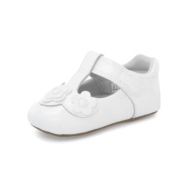 Stride Rite Baby Girls Pw-Nori Crib Shoe, White Patent, 1 Infant