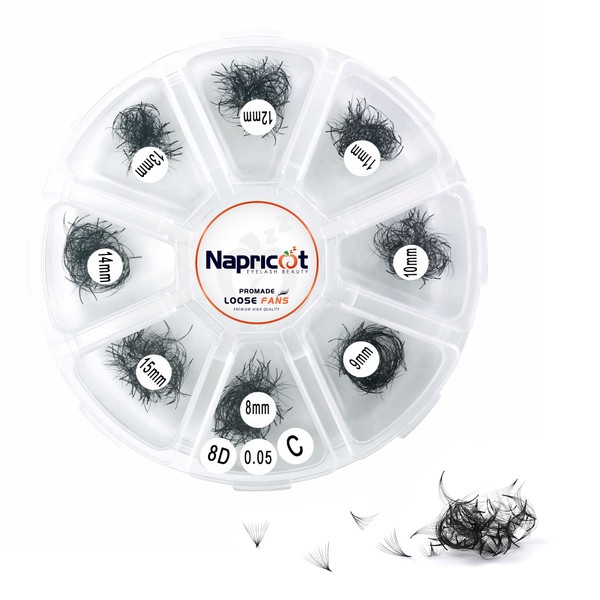1000 Promade Fans - 8D 0.05 Mix 8-15mm C Curl,