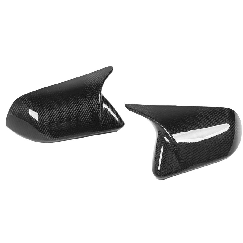 1 Pair Carbon Fiber Mirror Covers Ox Horn Style Car