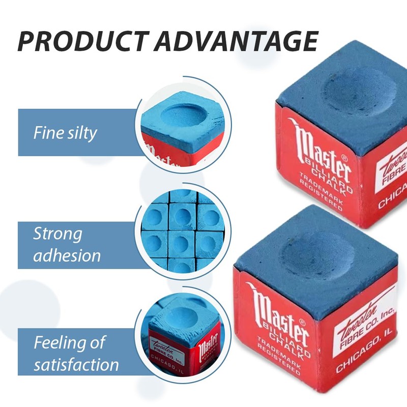 CATOR Professional Billiard Chalk, Billiard Chalk Accessories, Blue, Billiard Chalk,