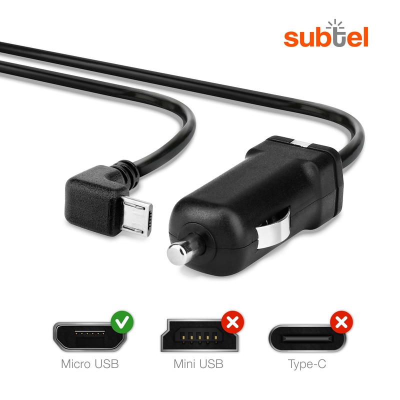 subtel® KFZ Ladegerät 1.1m 1A kompatibel mit Becker Ready 50