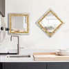 ZOLAPI 2PCS Crystal Rhinestone Diamond Wall Mirror.Brilliant Hand-Spliced Glass Mirror.Gold