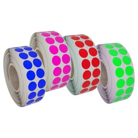 Stickers Colourful 17mm Round Stickers - Size 1.7cm Diameter 4880 Value Pack