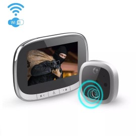 Wi-Fi Digital Peephole Door Viewer Camera Doorbell with Motion Detection