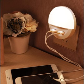 Sweet Led Night Light for Socket with Twilight Sensor for Kids Room, Stairway, Hallway, Bedroom, etc 4000K (SW-NL02)