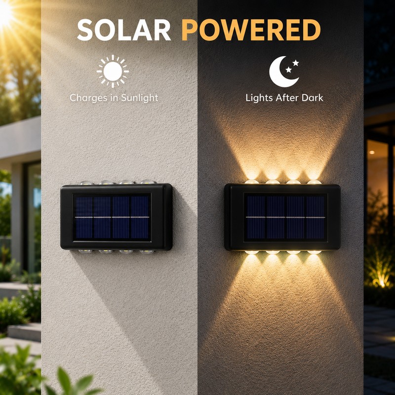 Solar Wall Lights for Outdoor Lighting – Up & Down