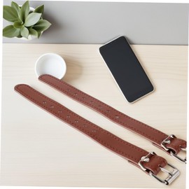 Kisangel 2 Pairs Adjustable Bike Basket Strap Brown Leather Front Basket Belt for Scooter and Bicycle Durable Thickened Material with Reinforced Load Capacity Easy to Install and Detach