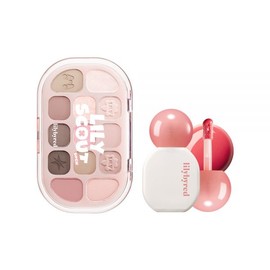LilybyRed Eyeshadow Dewy Fit Palette + Tinted Sugar Wrapping Gloss 2-piece set / 릴리바이레드 아이섀도우 듀이 핏 팔레트 + 틴트 슈가 랩핑 글로스 2종 세트
