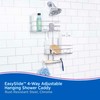 Kenney KN614124 Easy Slide 4-Way Adjustable Shower Caddy, 25.5" L
