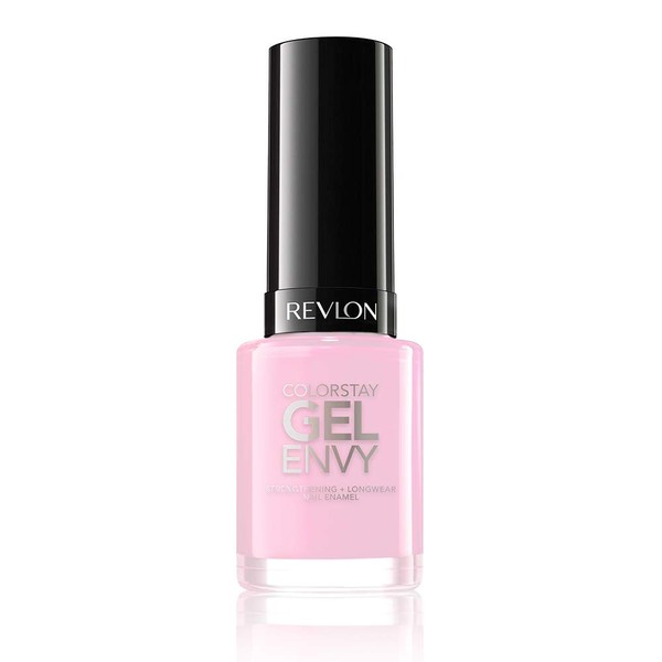 Revlon ColorStay Gel Envy Longwear Nail Polish, with Built-in Base Coat & Glossy Shine Finish, in Pink, 118 Lucky in Love, 0.4 oz