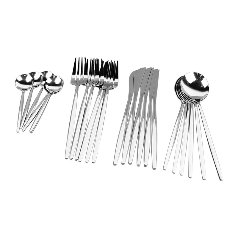 Cutlery Set Stainless Steel with 6 Dessert Spoon 6 Spoon