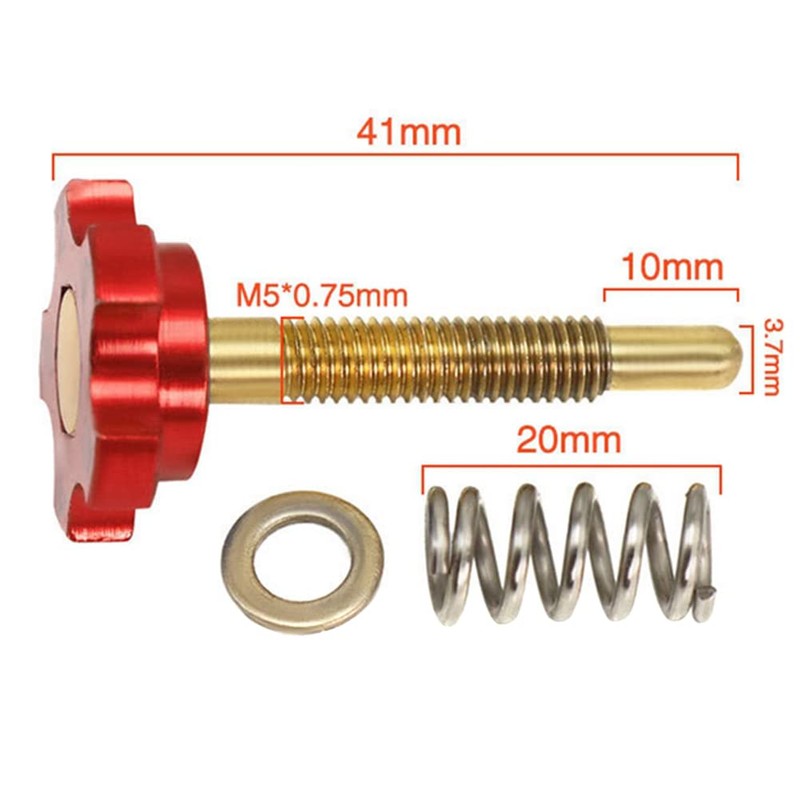 Zcargel Idle Adjustment Screw, Copper Universal Air/Fuel Mixture Screw Adjuster