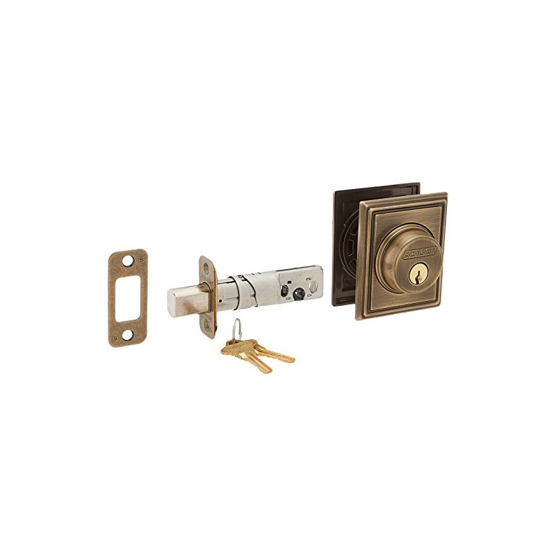 Schlage Lock Company B60ADD609 Series Deadbolt Addison Rose Single Cylinder